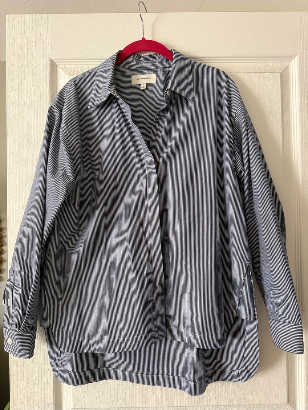 Banana republic oversized poplin button down